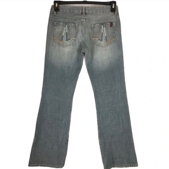 Buffalo David Bitton Light Grey/Blue Wash Bootcut Jean Size 29 - Picture 2 of 3